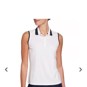 Woman’s collage, PIQUE rib, trim sleeves, polo, black and white